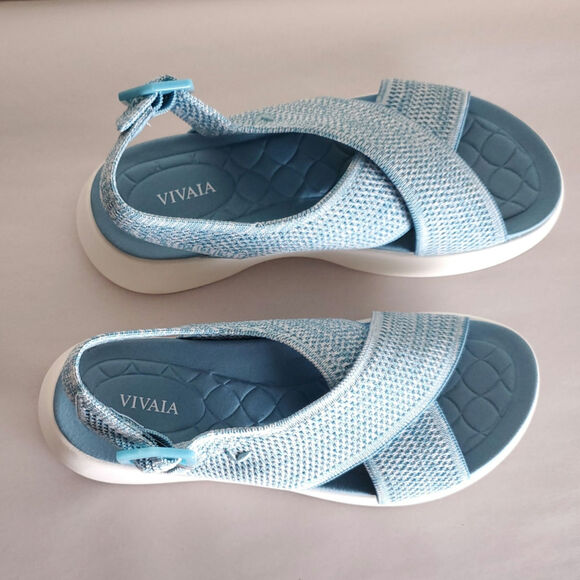VIVAIA Blue Kara AdaptAll Sport Sandal Comfort Athletic Sandals Sz 37.5 US 7 - Picture 4 of 11